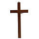 Wood crucifix, metal Christ and plexiglass inserts, 25 cm s3