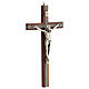 Krucyfiks drewniany, wstawki pleksiglas, Chrystus z metalu, 25 cm s2