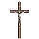 Wooden wall crucifix with metal plexiglas inserts Christ 25 cm s1