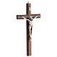 Wooden wall crucifix with metal plexiglas inserts Christ 25 cm s2