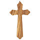 Crocifisso legno ulivo INRI e Cristo metallo 25 cm s3