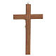Crucifix bois frêne verni INRI 23 cm s3