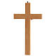 Pear wood crucifix with Christ metal 20 cm smooth s3
