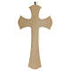 Crucifix with printed colourful decorations and metallic body of Christ 15 cm s3