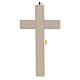Crucifix bois frêne verni Christ couronne dorée 17 cm s3