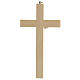 Pale wood crucifix, plexiglass inserts and metal Christ, 20 cm s3