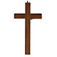 Crucifix Christ métal argenté lignes verticales sculptées 20 cm s3