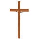 Crucifix Christ métal bois poirier INRI 30 cm s3