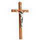 Crucifixo Cristo em metal madeira pereira INRI 30 cm s2