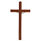 Mahogany crucifix, metallic body of Christ, 30 cm s3