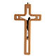 Wood crucifix with cut-out centre and metal body of Christ 20 cm s3
