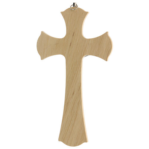 Crucifixo decoração floral Cristo metal prateado 20 cm 3