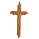 Crucifix Christ métal argenté olivier rainures 20 cm s3