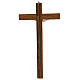 Crucifijo nogal Cristo metal plateado 30 cm s3