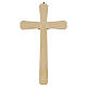 Crucifijo madera clara decorado Cristo metal plateado 30 cm s4