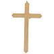 Pale wood crucifix, decorated, metallic body of Christ, 30 cm s3
