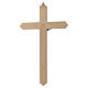 Pale wood crucifix, decorated, metallic body of Christ, 30 cm s4