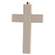 Crucifix bois clair Christ en résine peint à la main 13 cm s4