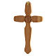 Wood crucifix, engraved St. Benedict's medal and decorations, metallic Christ, 13 cm s4