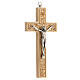Kruzifix aus verziertem Holz mit Christuskőrper aus Metall, 16,5 cm s3