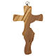 Kruzifix aus Olivenbaumholz mit Freundschaftszeichen, 14 cm s4