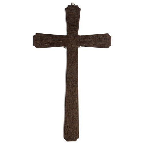 Decorated wood crucifix, metal Christ, 29 cm 4