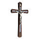 Decorated wood crucifix, metal Christ, 29 cm s3