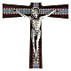 Crucifix décorations bois Christ argenté 29 cm s2