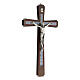 Wall crucifix with wooden decorations Christ in silver 29 cm s3