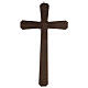Wall crucifix with wooden decorations Christ in silver 29 cm s4