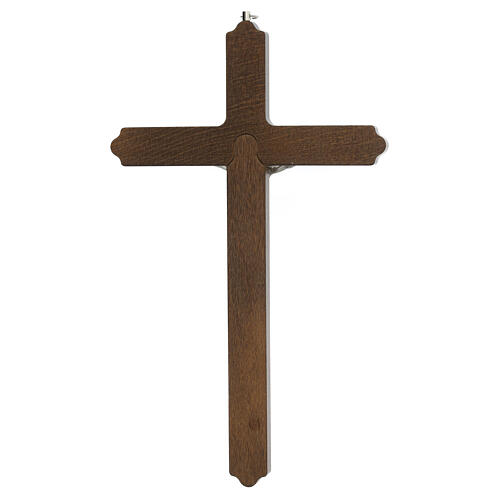 Decorated crucifix, wood and metal, 30 cm 3