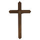Crucifix décorations géométriques bois et métal 30 cm s3