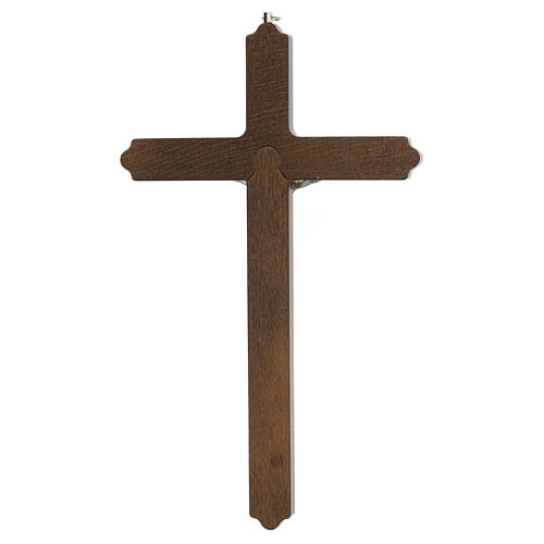 Krucyfiks drewniany z dekoracjami, Chrystus kolor srebrny, 30 cm 3