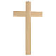 Crucifix 50 cm bois noyer peint Christ résine peinte main s4
