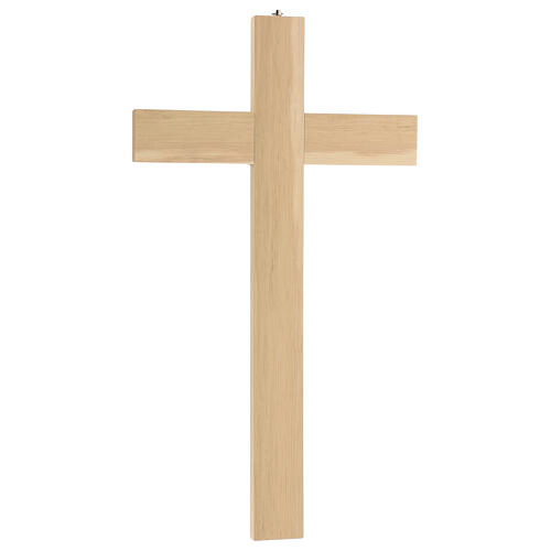 Crocifisso 50 cm legno noce tinto Cristo resina dipinto mano 4