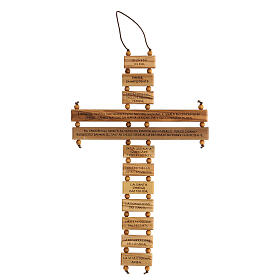 Crocifisso credo legno d'ulivo 22 cm 