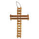 Crucifixo oração do Credo ITA madeira oliveira 22 cm s1