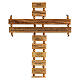 Crucifixo oração do Credo ITA madeira oliveira 22 cm s2