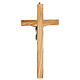 Crucifix Christ métal bois olivier 25 cm INRI s4