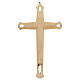 Pale wood crucifix, colourful inserts, metallic Christ, 30 cm s4