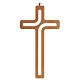 Crucifixo de parede perfurado madeira 20 cm s1