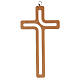 Crucifixo de parede perfurado madeira 20 cm s4