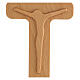 Wood crucifix with embossed Christ's silhouette 20 cm s2