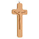 Wood crucifix with embossed Christ's silhouette 20 cm s3