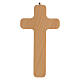 Wood crucifix with embossed Christ's silhouette 20 cm s4