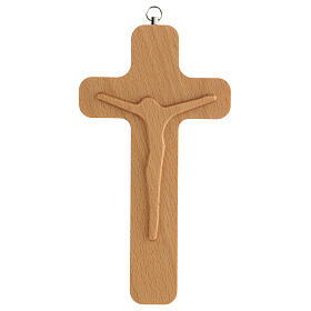 Wooden crucifix with Christ silhouette 20 cm