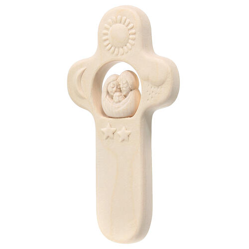 Cross with Holy Family, Val Gardena maple wood 2