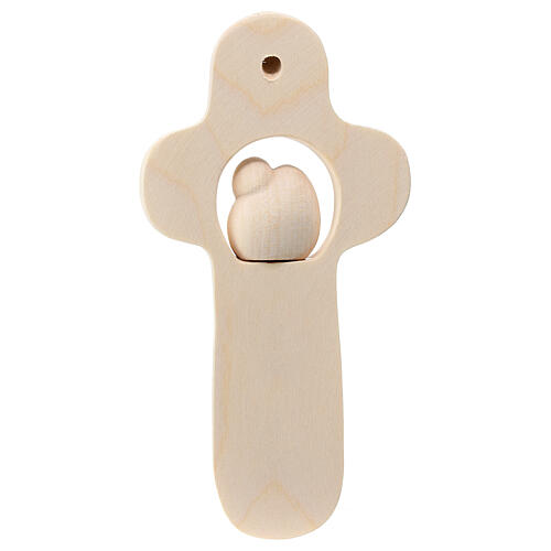 Cross with Holy Family, Val Gardena maple wood 4