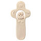 Child cross with Holy Family in natural Val Gardena maple s1