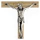 Crucifix plexiglass decoration golden straws 25 cm s2